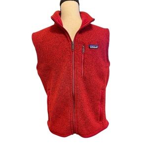 Patagonia Better Sweater Vest Red Full Zip Men's size Small Unisex
